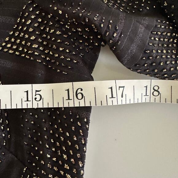 NWT Vince Camuto Simmer Sequin Black and Gold Dress Size 10 - Picture 7 of 8